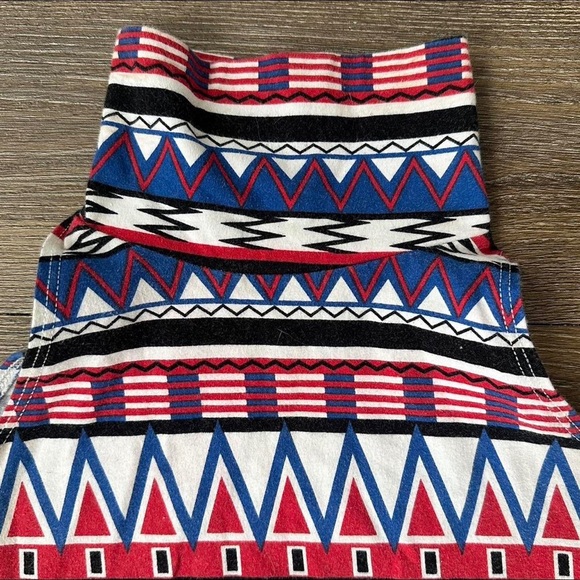 American Apparel Red, White and Blue Turtleneck Crop Top - Picture 3 of 5